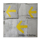 Gele pijlen Camino Tile Tegeltje (Voorkant)