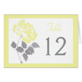 Gele Pioen op Wit met Grijs Lijstnummer (Voorkant Horizontaal)