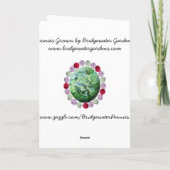 Gele Pioenen in de Blauwe Kaart van de Verjaardag (Achterkant)