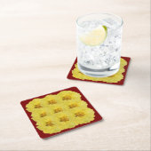 Gele pioenroos onderzetter 黄色い牡丹のコー ス タ ー (Insitu)