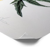 Gele Pioenrozen Bloemen Art Print Poster (Hoek)