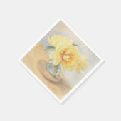 Gele Pioenrozen - Servetten (Hoek)