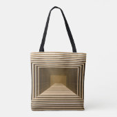 Gele piramide, grafisch desktopontwerp tote bag (Achterkant)