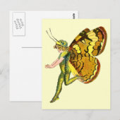 Gele pixie Fairy Briefkaart (Voorkant / Achterkant)