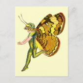 Gele pixie Fairy Briefkaart (Voorkant)