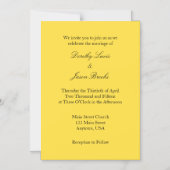 Gele plaat Eenvoudige Magnetische Weddenschap Magnetische Uitnodiging (Voorkant)