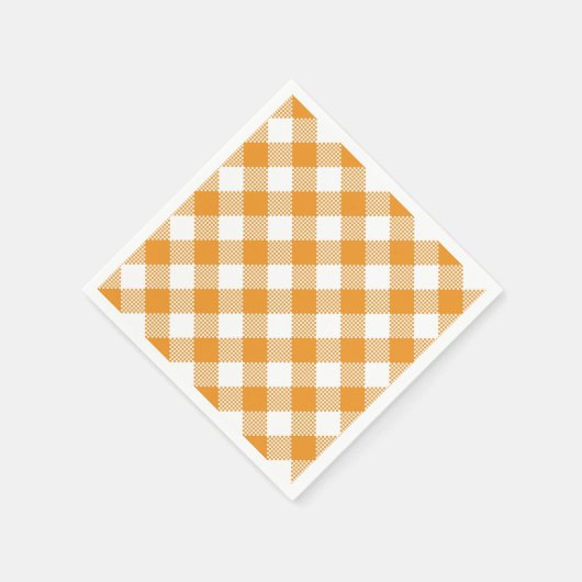 Gele Plaid Herfst Landenpatroon Servet (Hoek)