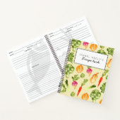 Gele plantaardige gepersonaliseerde recept notitieboek (Binnen)