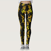 Gele Planten Leggings (Voorkant)