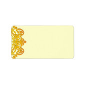  gele platte Adresetiketten Etiket (Voorkant)