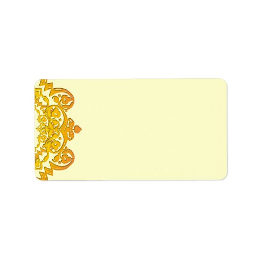  gele platte Adresetiketten Etiket (Voorkant)