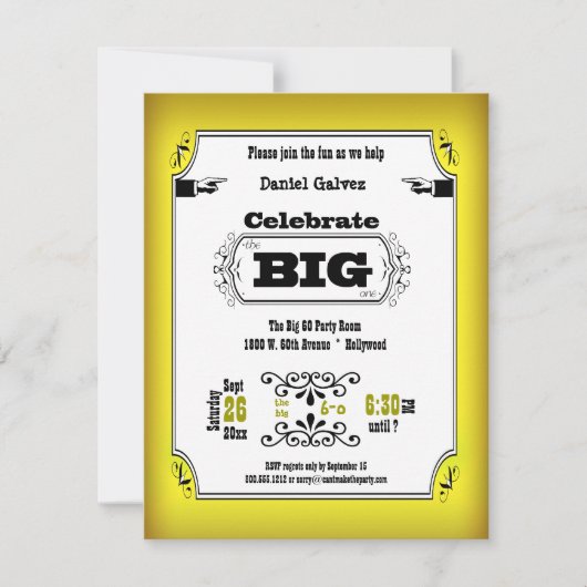  Gele Playbill Verkennende uitnodiging (Voorkant)