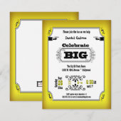  Gele Playbill Verkennende uitnodiging (Voorkant / Achterkant)