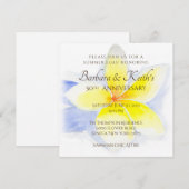 Gele Plumeria 50ste verjaardagskaart Kaart (Voorkant / Achterkant)