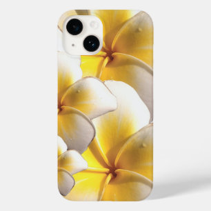 Gele Plumeria Flower iPhone Case Tropische Bloemen