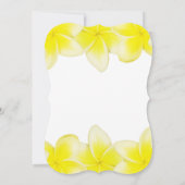Gele Plumeria Frangipani Wedding Invitations Kaart (Achterkant)
