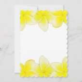 Gele Plumeria Frangipani Wedding Invitations Kaart (Achterkant)
