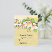  gele plumeria ipry pleister kaart (Staand voorkant)