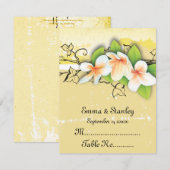  gele plumeria ipry pleister kaart (Voorkant / Achterkant)