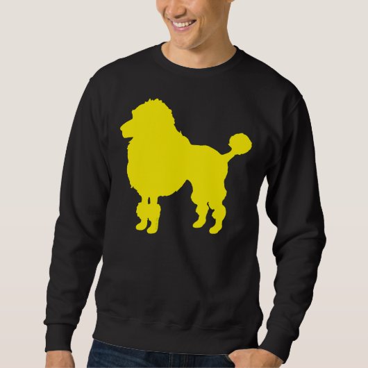 Gele poedel hond silhouet trui (Voorkant)