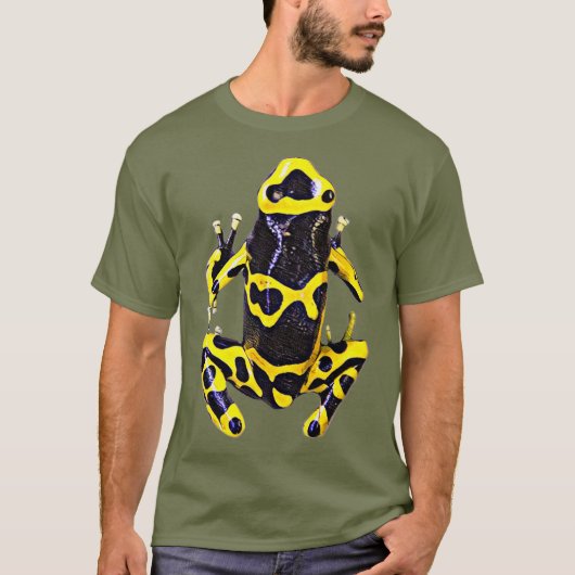 Gele Poison Arrow Frog Design Poison Dart T-shirt (Voorkant)