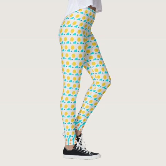 Gele poka Dot Leggings (Rechts)