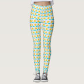 Gele poka Dot Leggings (Voorkant)