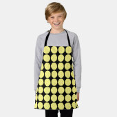 Gele poka Dots Black Bumblebee Patronen Gift Schort (Gedragen)