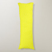 Gele poka Dots Lichaamskussen (Voorkant Verticaal)