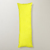 Gele poka Dots Lichaamskussen (Achterkant (Verticaal))