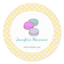 Gele poka Dots Macaron CUTE Product Label