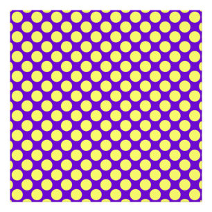 Gele poka dots met Paarse achtergrond STaylor Foto Afdruk