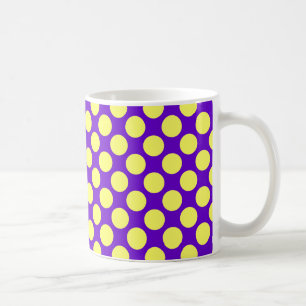 Gele poka dots met Paarse achtergrond STaylor Koffiemok