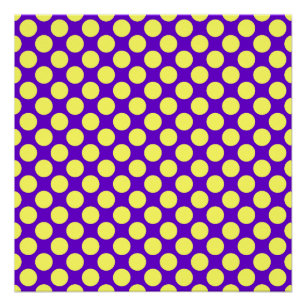 Gele poka dots met Paarse achtergrond STaylor Poster