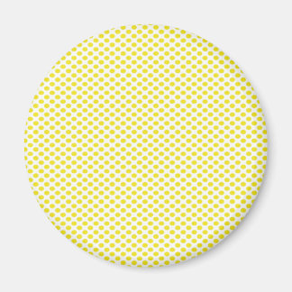 Gele poka Dots on White Magneet