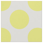 Gele poka Dots on White Stof (Close Up)