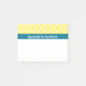 Gele poka Dots - Personaliseren Post-it® Notes (Voorkant)