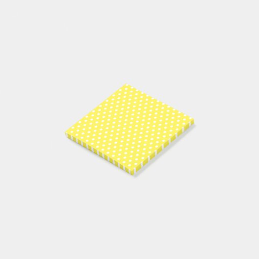 Gele poka Dots Post-it Notes (Schuin)