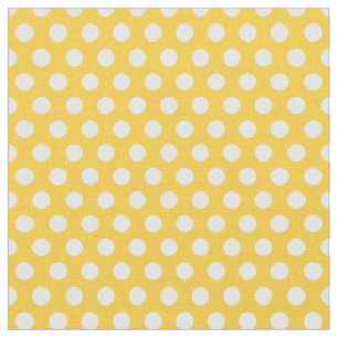 Gele poka Dots Stof