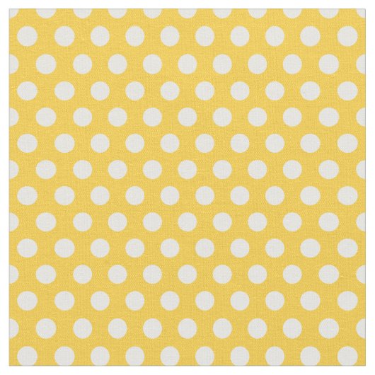 Gele poka Dots Stof (Close Up)