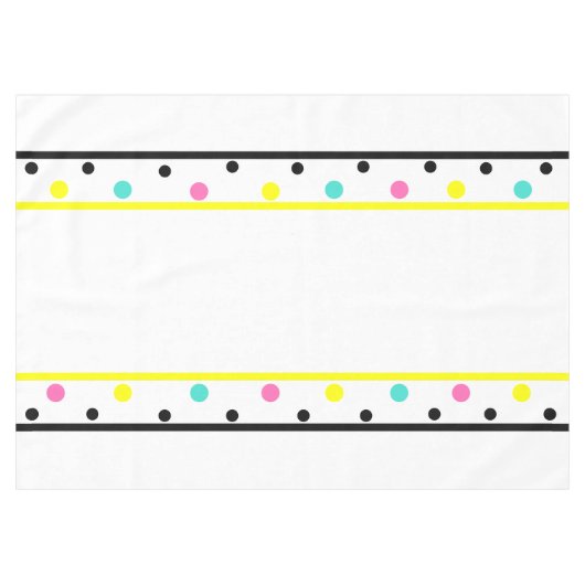 Gele poka Dots Tafelkleed (Voorkant (Horizontaal))