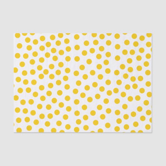 Gele poka Dots Tissuepapier (Voorkant)