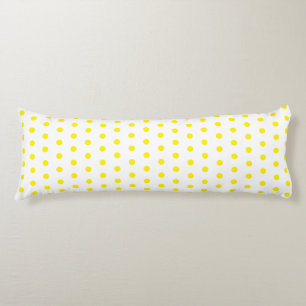 Gele poka Dots White Custom Colors Cute Lichaamskussen