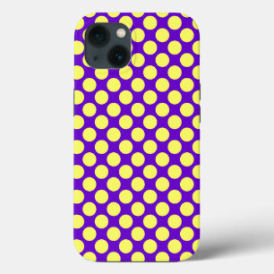 Gele pokadots met Paarse achtergrond STaylor Case-Mate iPhone Case