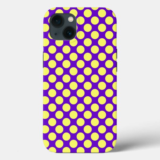 Gele pokadots met Paarse achtergrond STaylor Case-Mate iPhone Case (Achterkant)