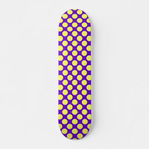Gele pokadots met Paarse achtergrond STaylor Persoonlijk Skateboard
