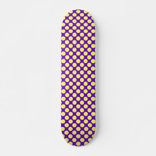 Gele pokadots met Paarse achtergrond STaylor Persoonlijk Skateboard