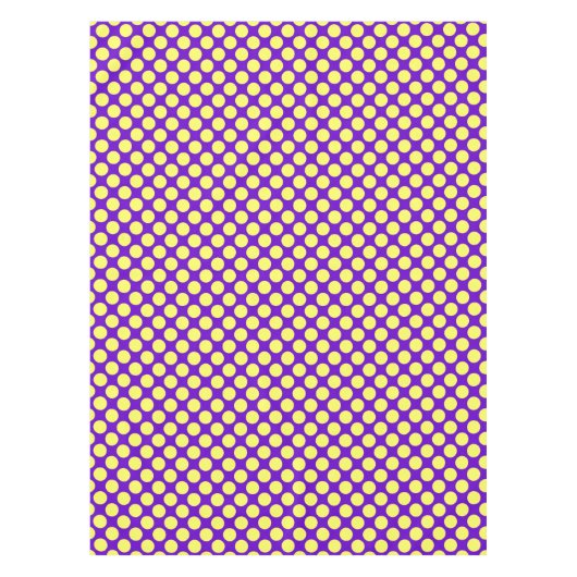 Gele pokadots met Paarse achtergrond STaylor Tafelkleed (Voorkant)