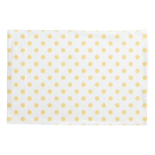 Gele pokadots Patroonplaat van Kussenslopen (Achterkant-Links)