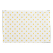 Gele pokadots Patroonplaat van Kussenslopen (Achterkant-Rechts)